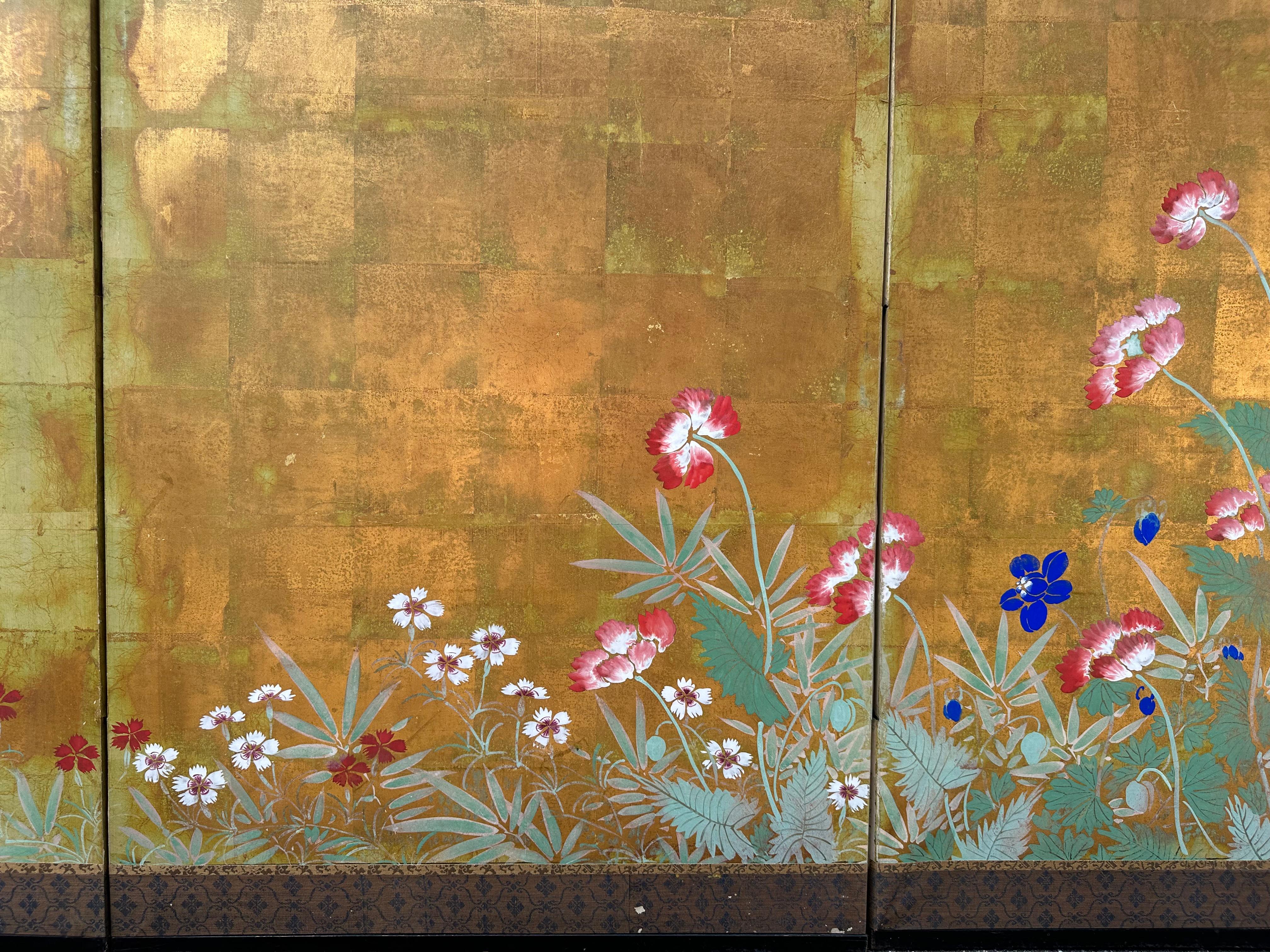 Wood Japanese screen: Melody of Magnolia Blossoms For Sale