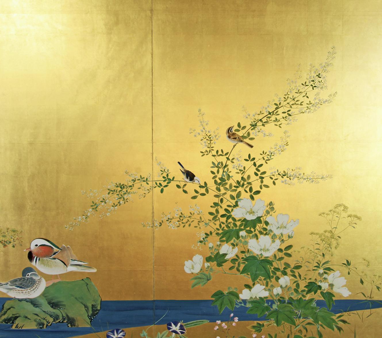 japanese gold leaf painting