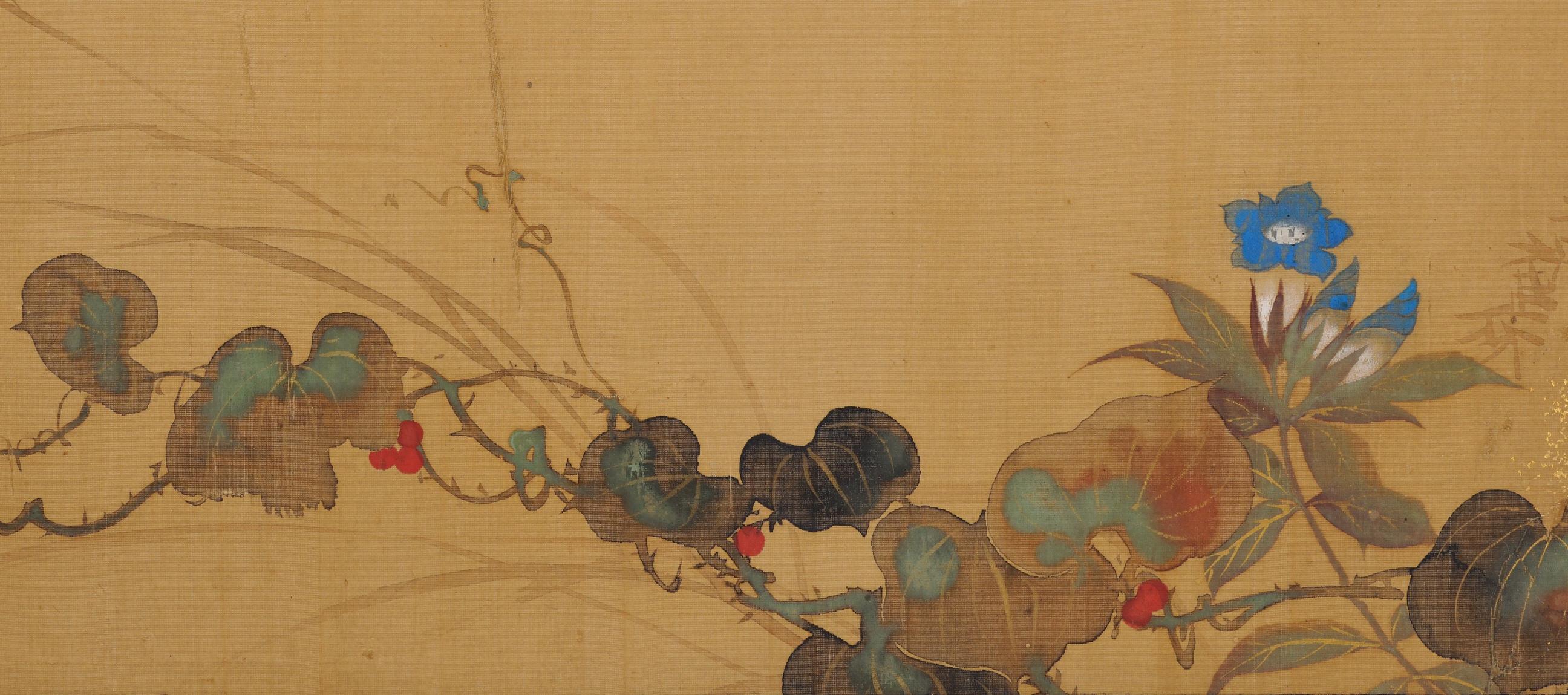 Edo Peinture japonaise sur écran:: début du 19e siècle:: Fleurs d'automne par Sakai Hoitsu en vente