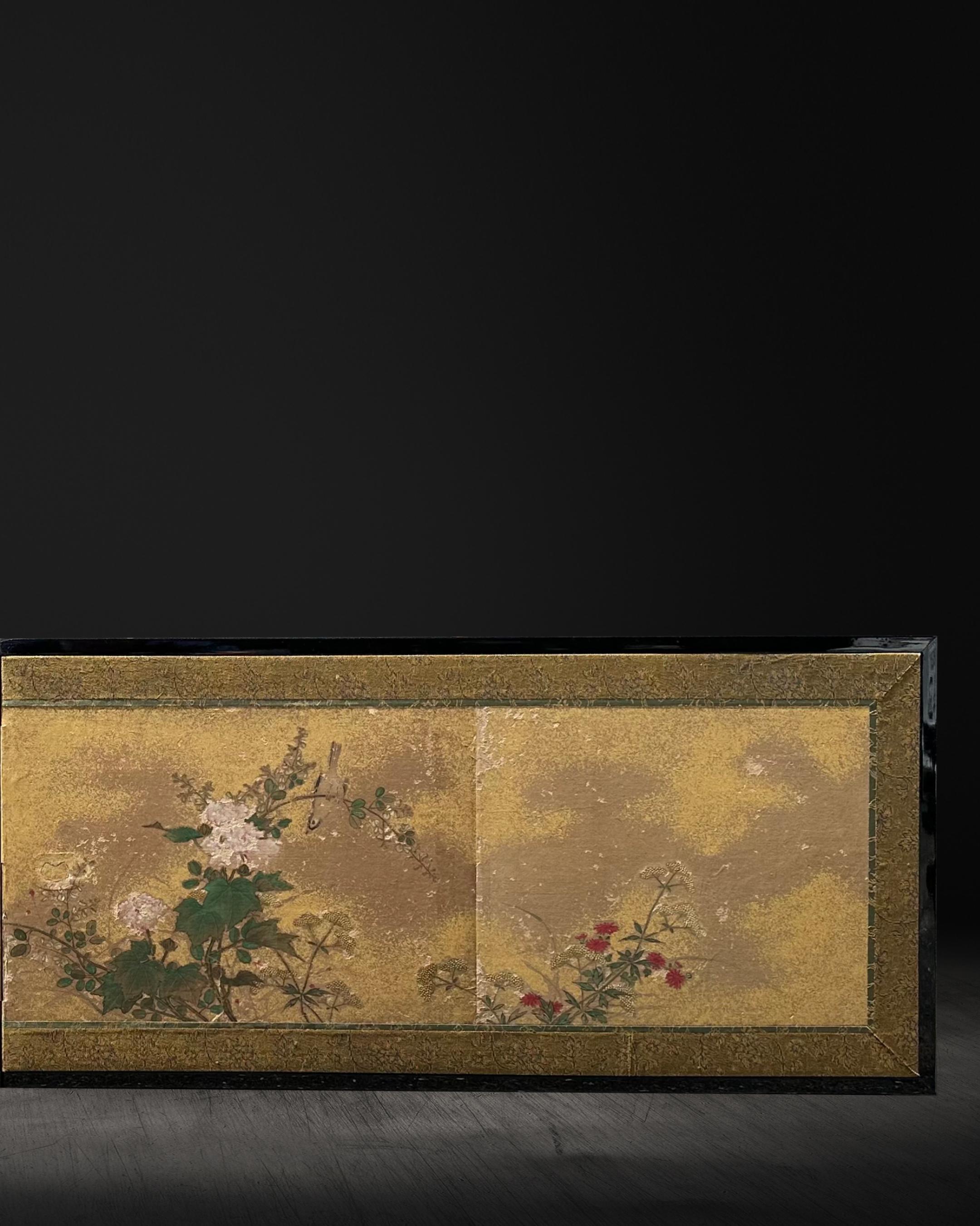 Edo Japanese Screen: Spring Offering For Sale