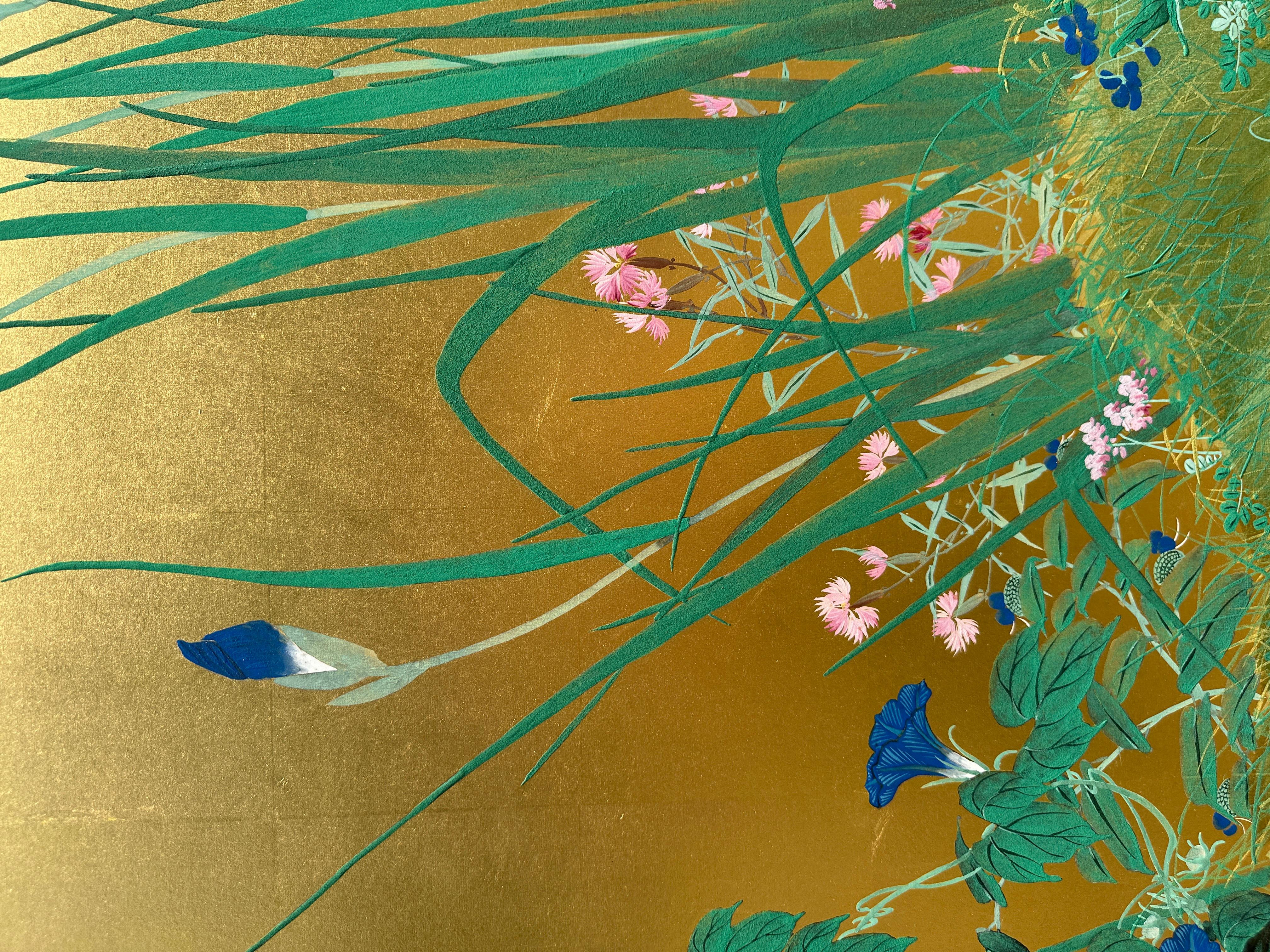 Japanese screen: Summer Breeze on Gold For Sale 2