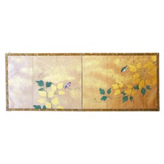 Vintage Japanese Screen Two panels