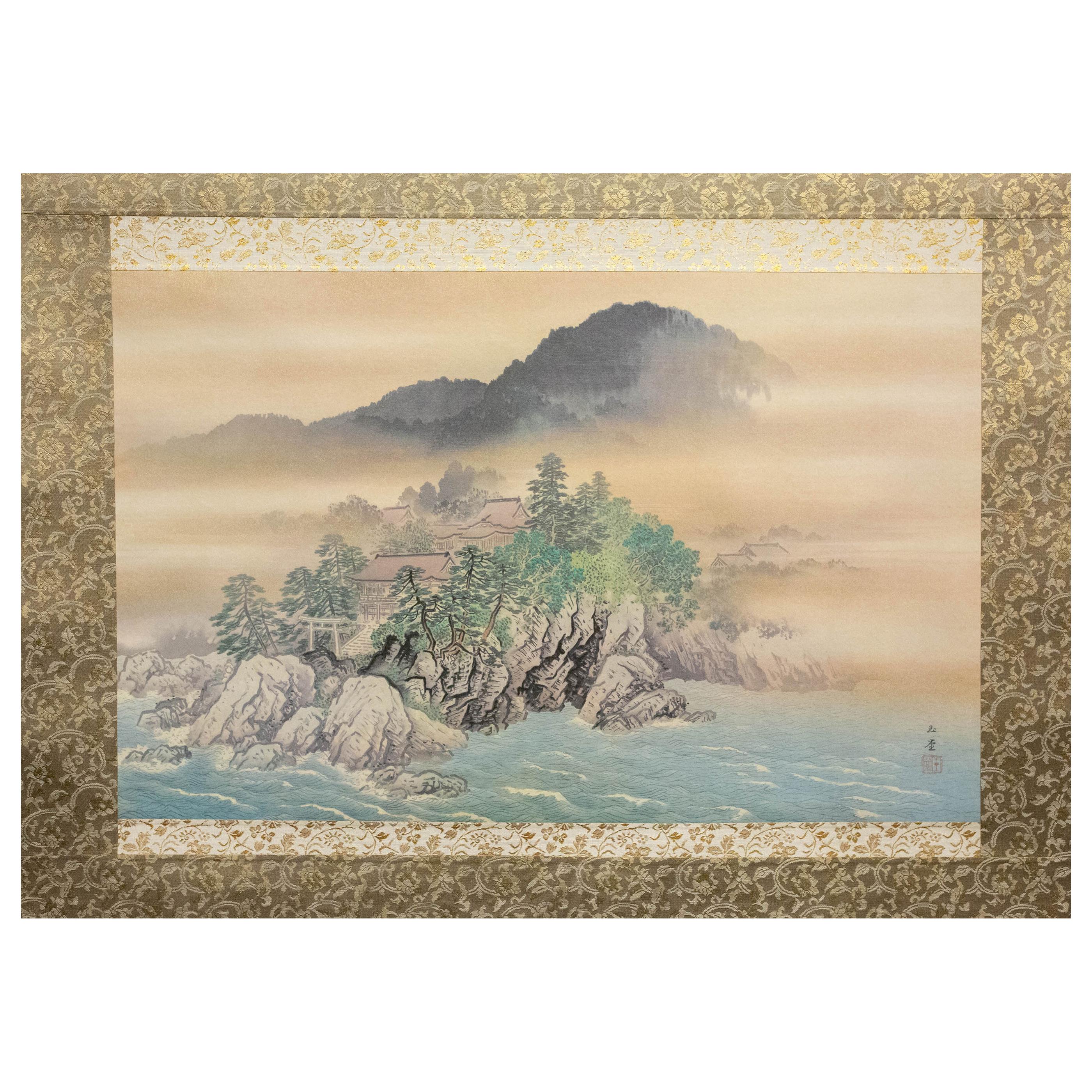Rouleau japonais, île de Chikubu Shima « Chikubu » en vente