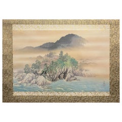 Japanische japanische Schriftrolle, Chikubu Shima „Chikubu Island“