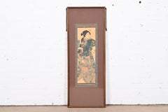 Japanese Scroll Painting of Woman From Frank Lloyd Wright's DeRhode's House