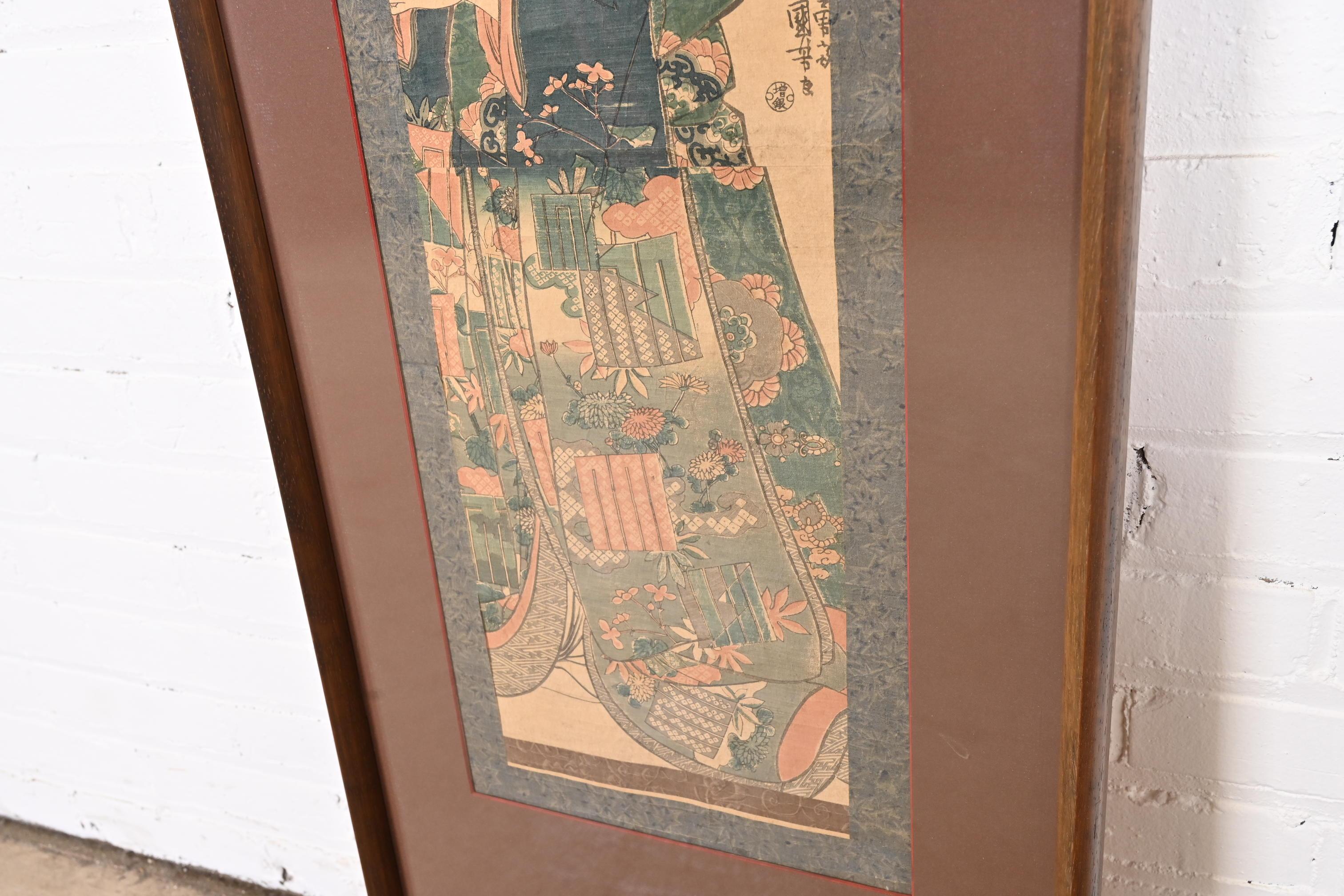 Japanese Scroll Painting of Woman From Frank Lloyd Wright's DeRhode's House 2