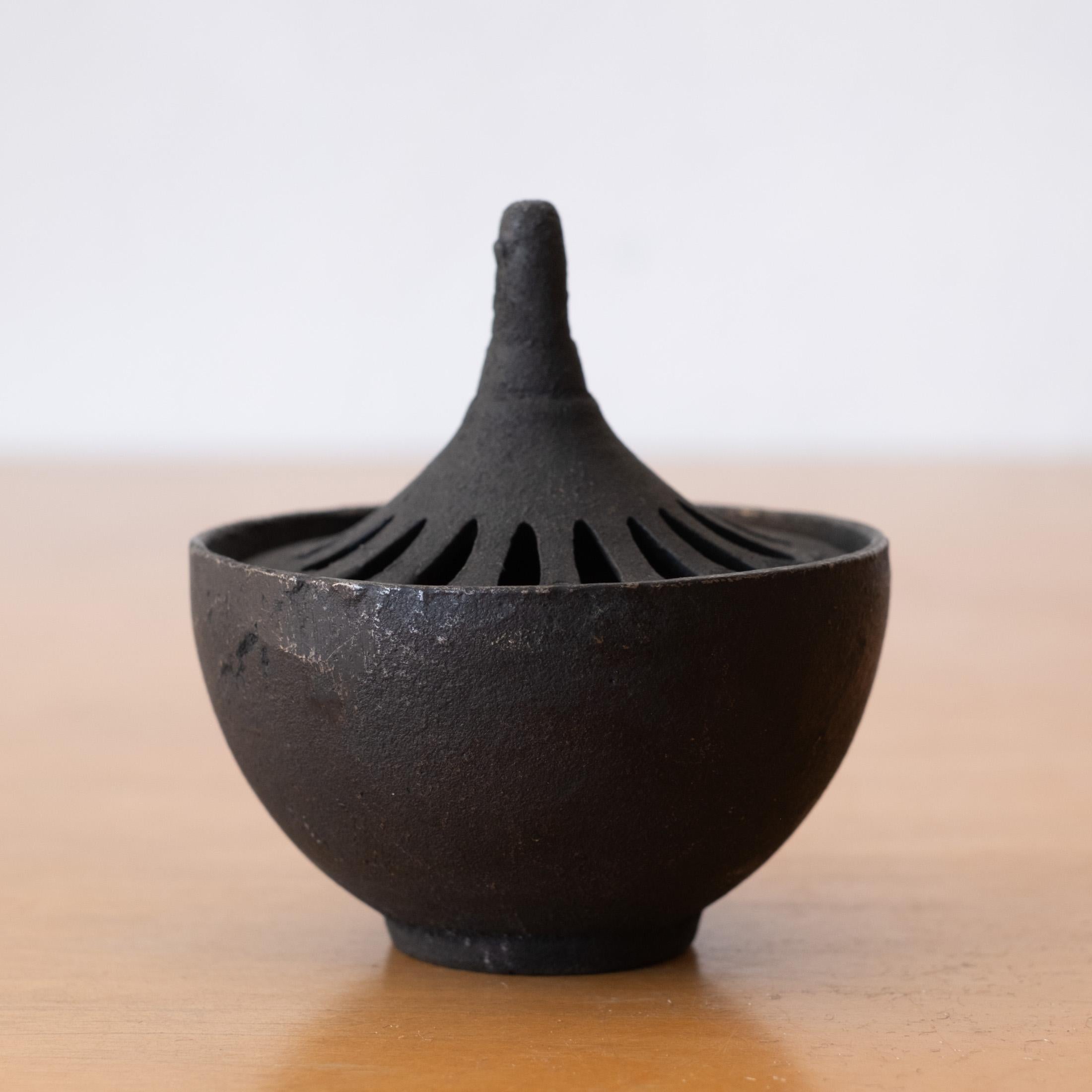 Mid-Century Modern Japanese Sculptural Iron Incense Burner For Sale