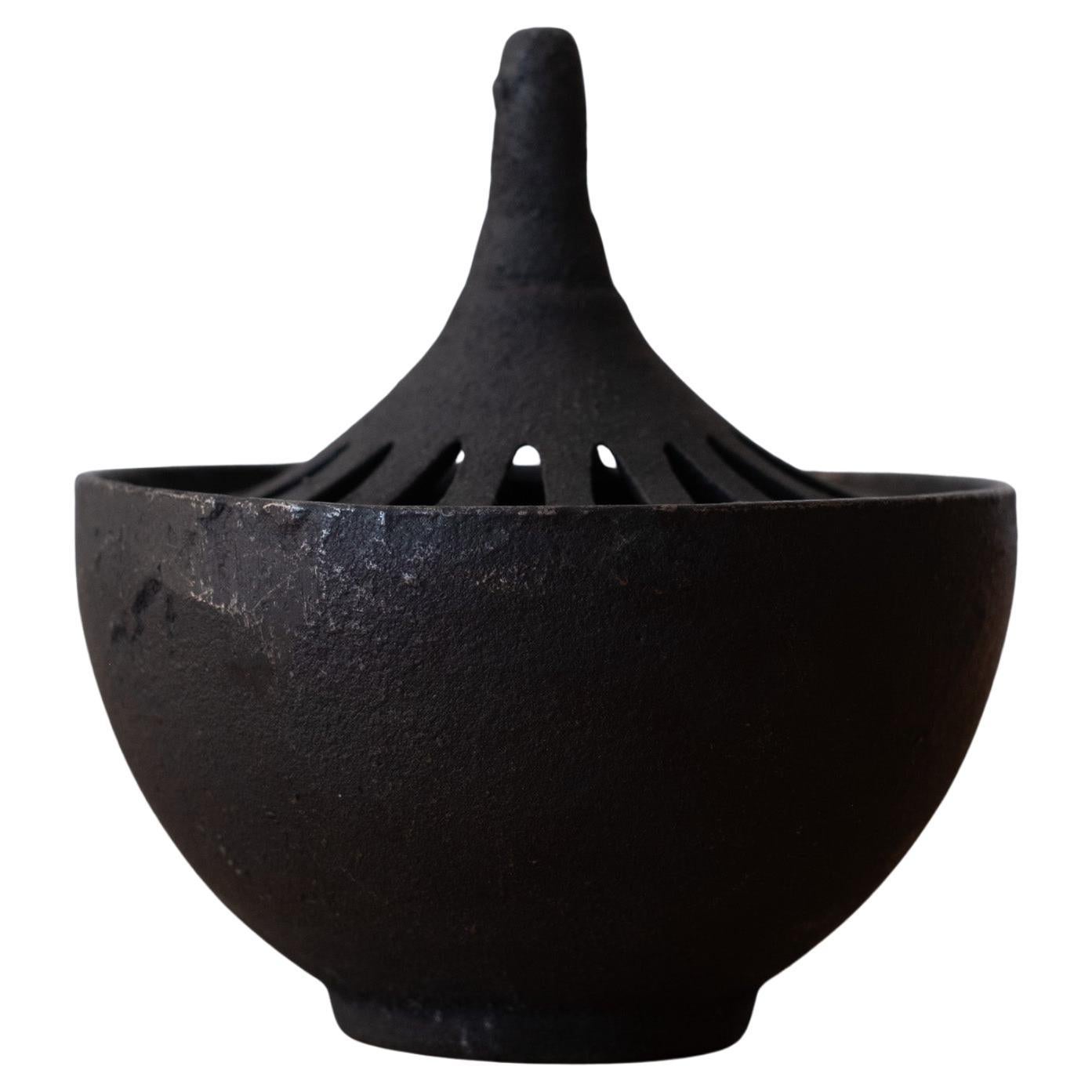 Japanese Sculptural Iron Incense Burner For Sale