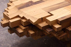 Japanese Sculptural Oak Wood Coffee Table Subterranean by Sho Ota