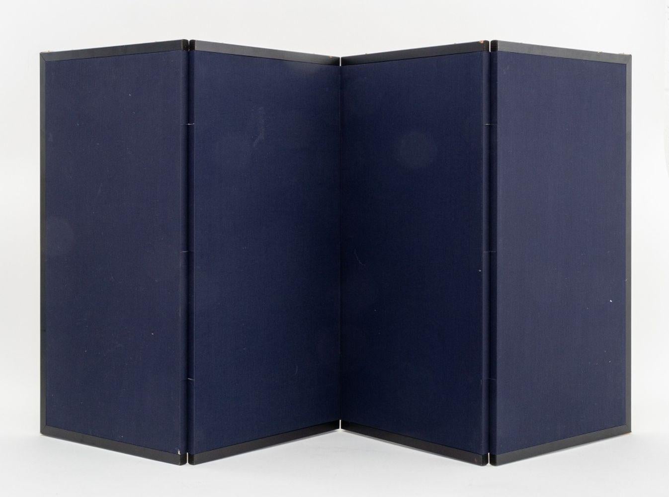 20th Century Japanese Seasons Landscape 4-Panel Byobu Screen For Sale