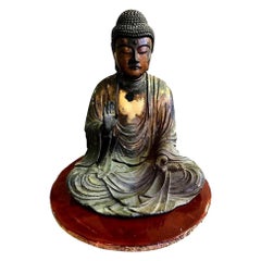 to discover why the sculptor of the amida nyorai Japanese Seated Edo Buddha Amida Nyorai Wood Carved & Gilt-Lacquered Sculpture