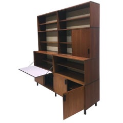Japanischer Wandschrank der japanischen Serie mit Schreibtisch von Cees Braakman für Pastoe, 1950er Jahre
