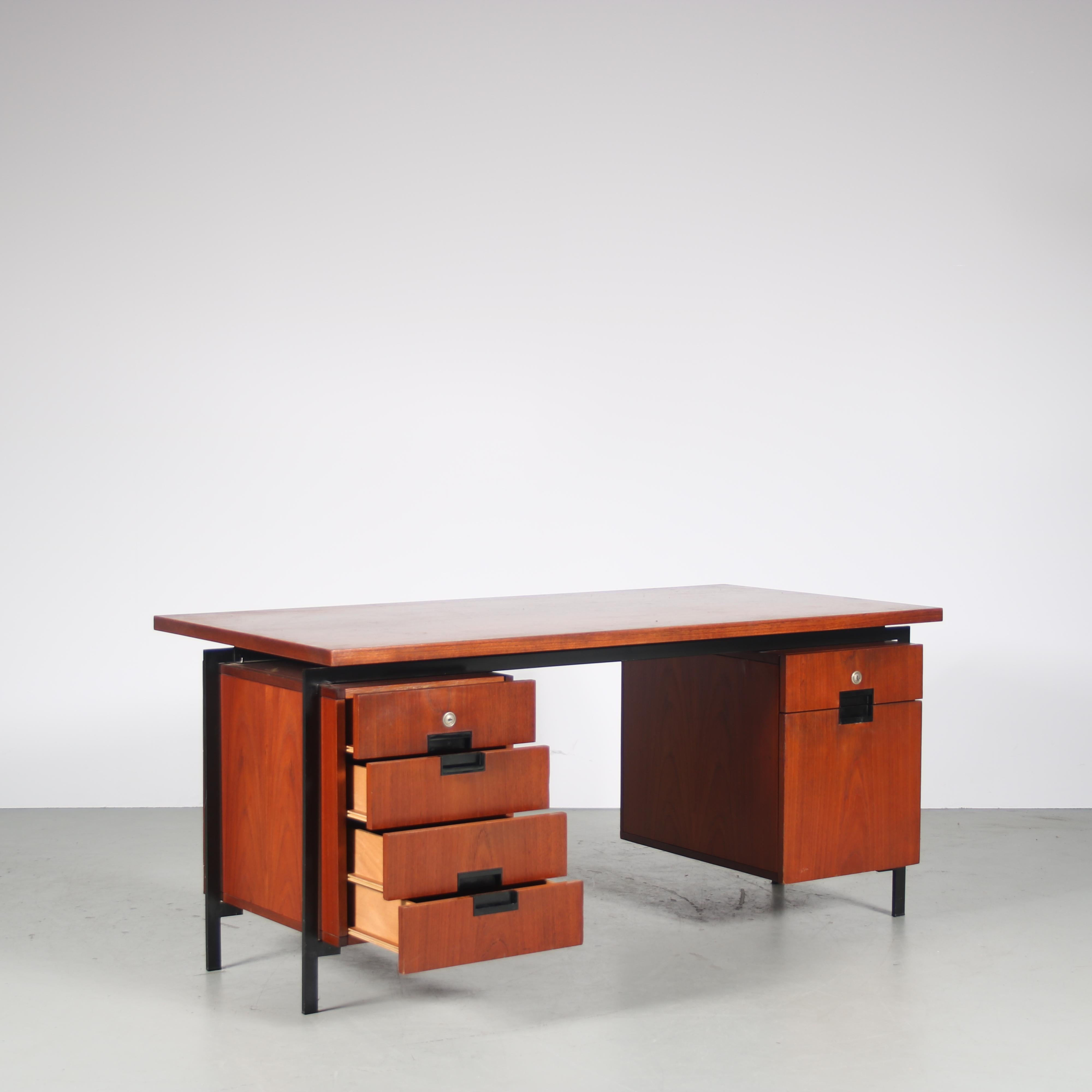 Schreibtisch aus der japanischen Serie von Cees Braakman für Pastoe, Niederlande 1960 im Angebot 4