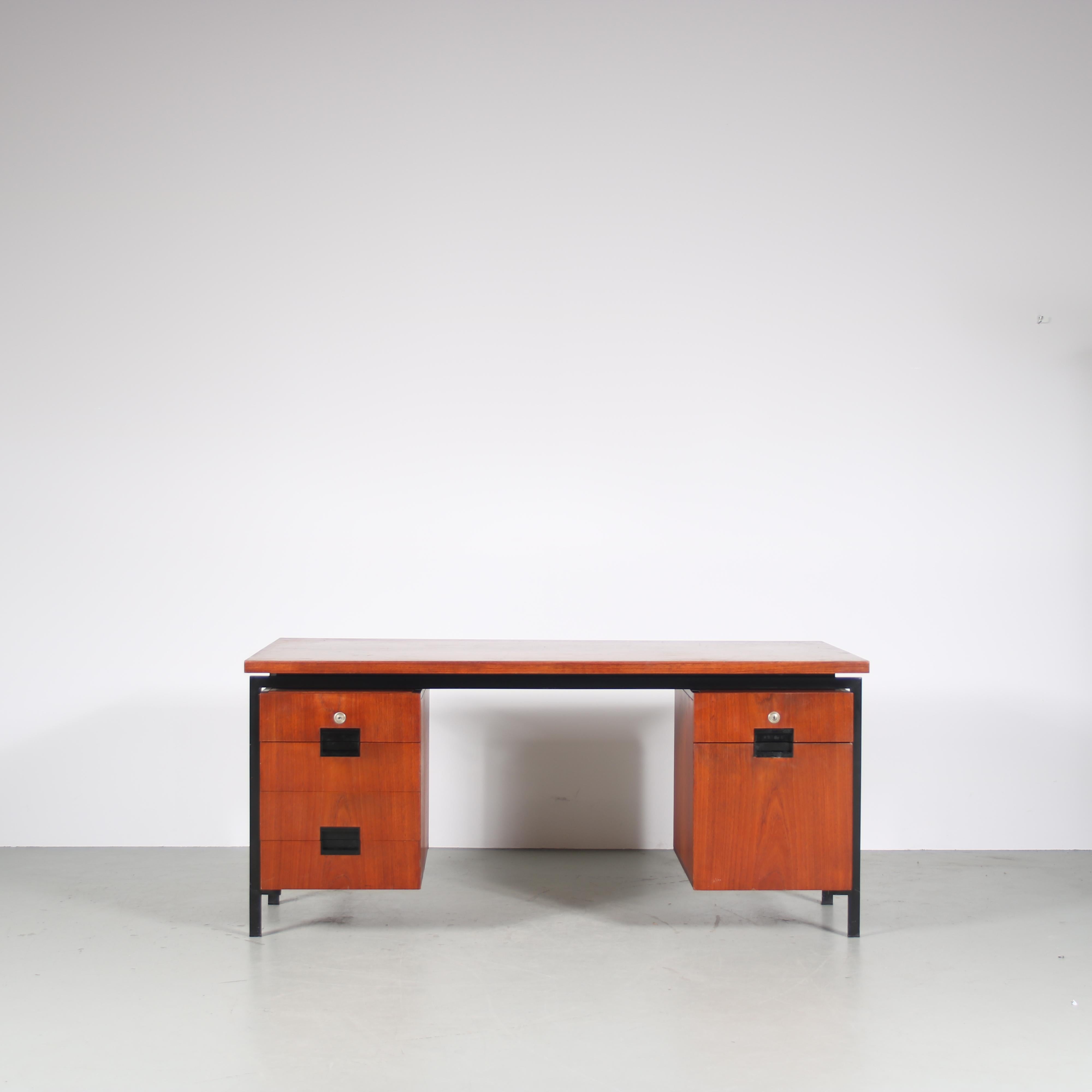 Schreibtisch aus der japanischen Serie von Cees Braakman für Pastoe, Niederlande 1960 im Angebot 6