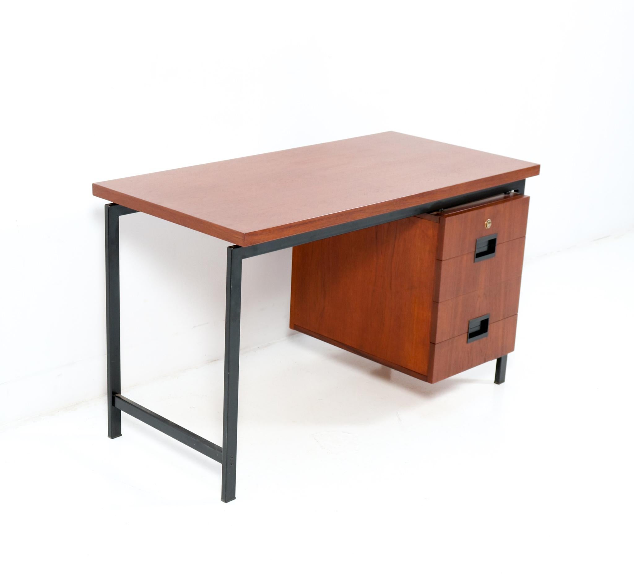 Dutch Japanese Series EU01 Teak Desk by Cees Braakman for Pastoe, 1958