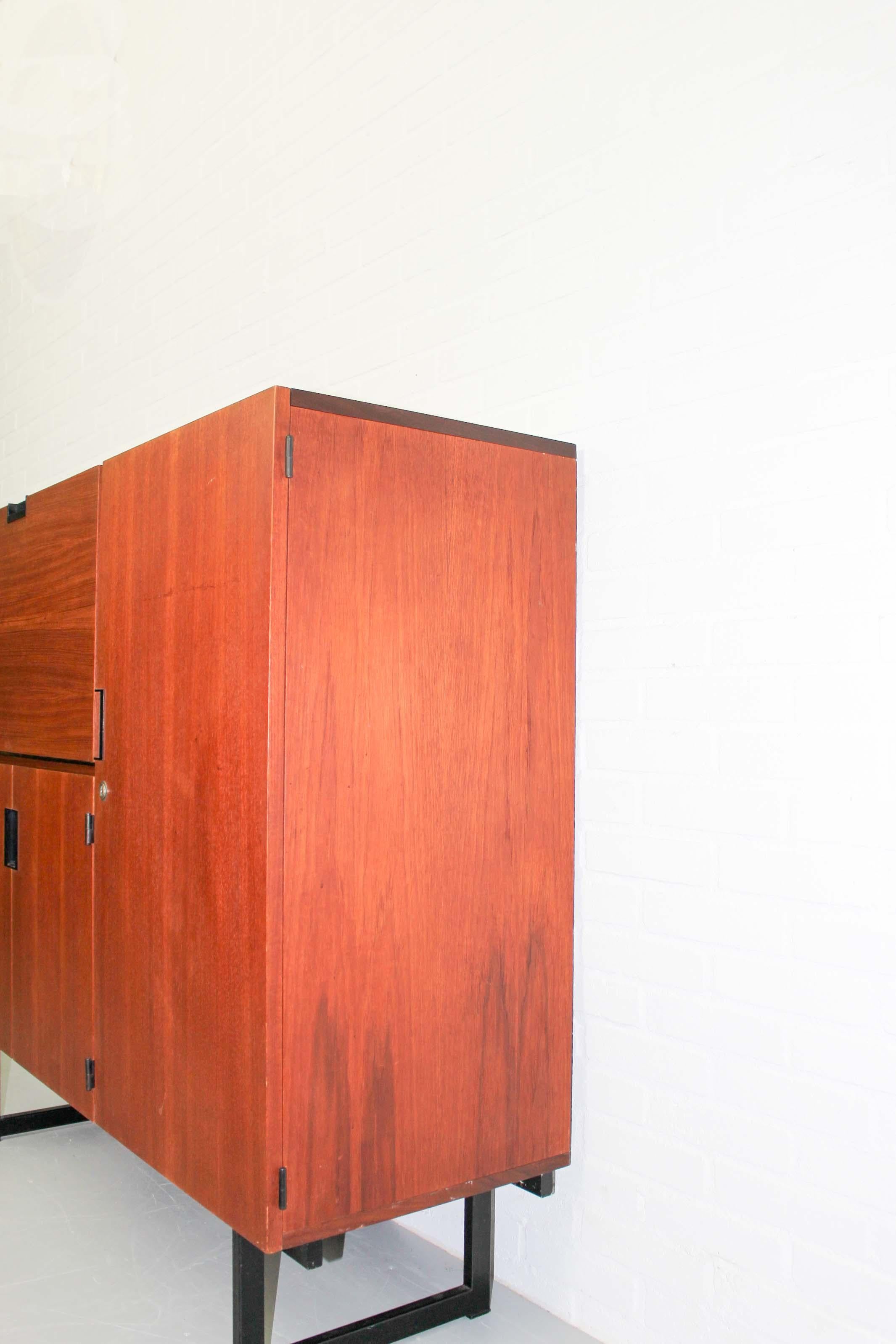 Teak Japanese Series Highboard by Cees Braakman for Pastoe, the Netherlands, 1960s For Sale