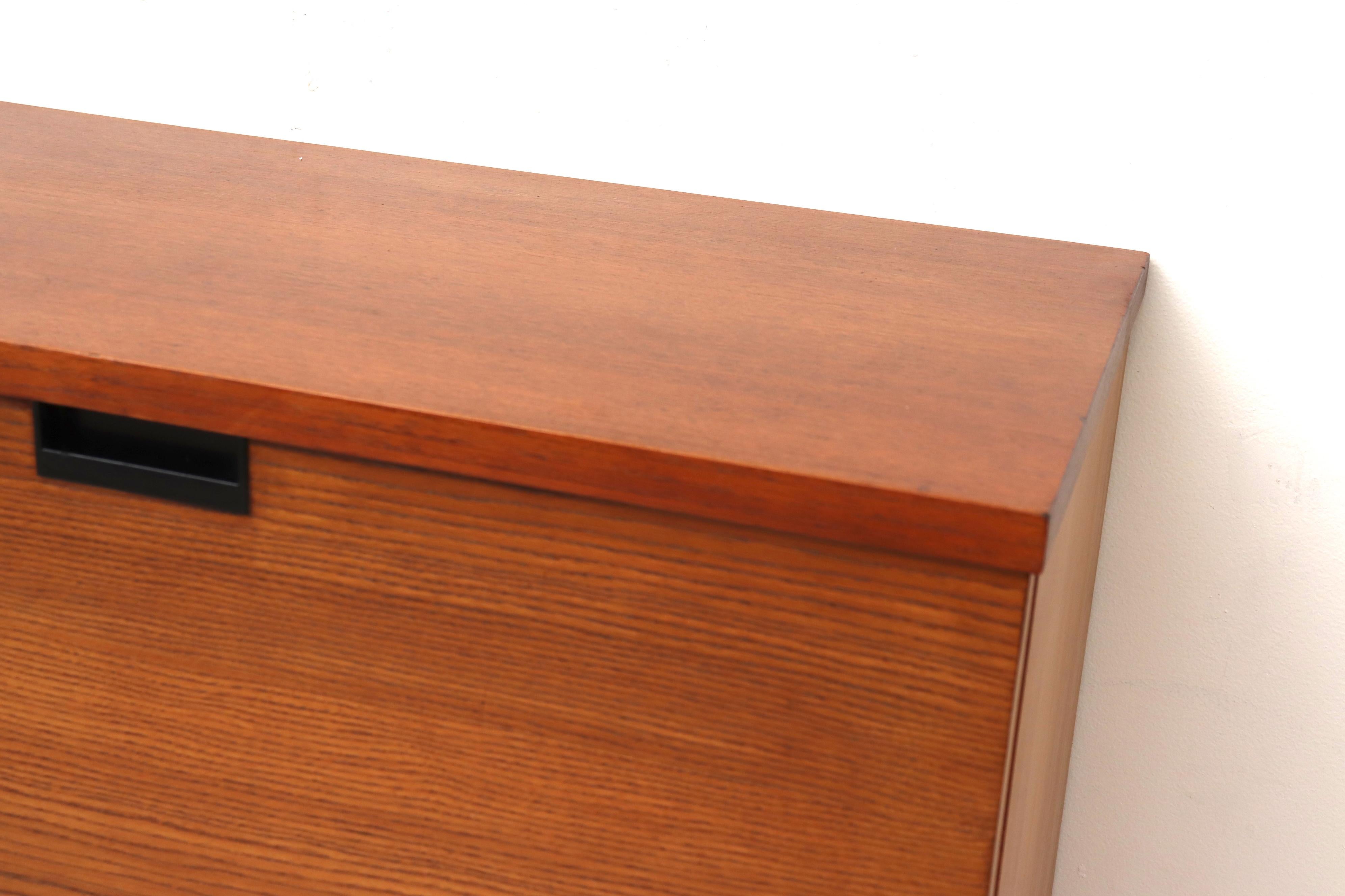 Japanese Series Teak Wall Mount Cabinet for Pastoe In Good Condition In Los Angeles, CA