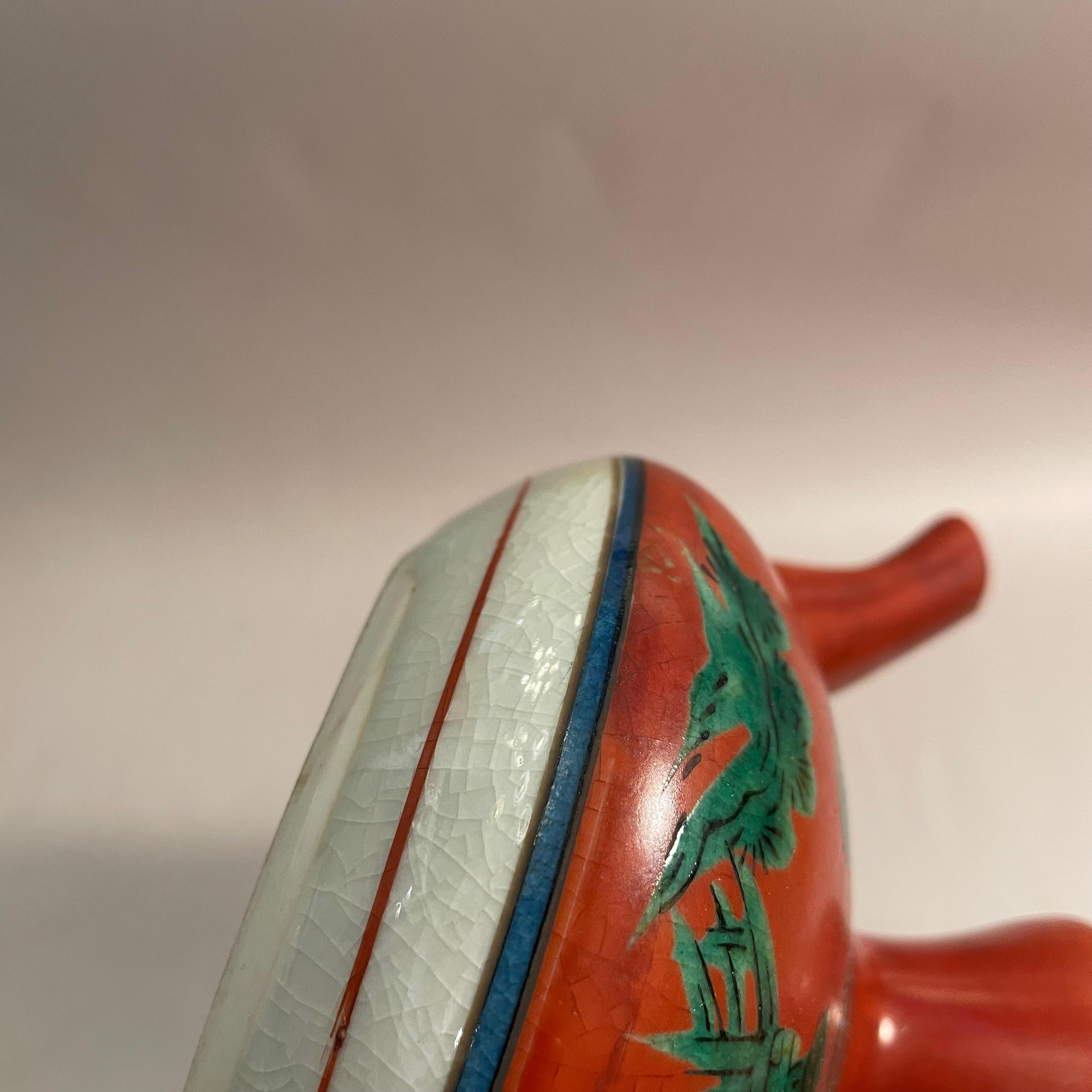 Japanischer Service-Krug für das Serviergeschirr im Sake-Stil, Mokubei Aoki Kutani-Ware 1960er Jahre im Angebot 4