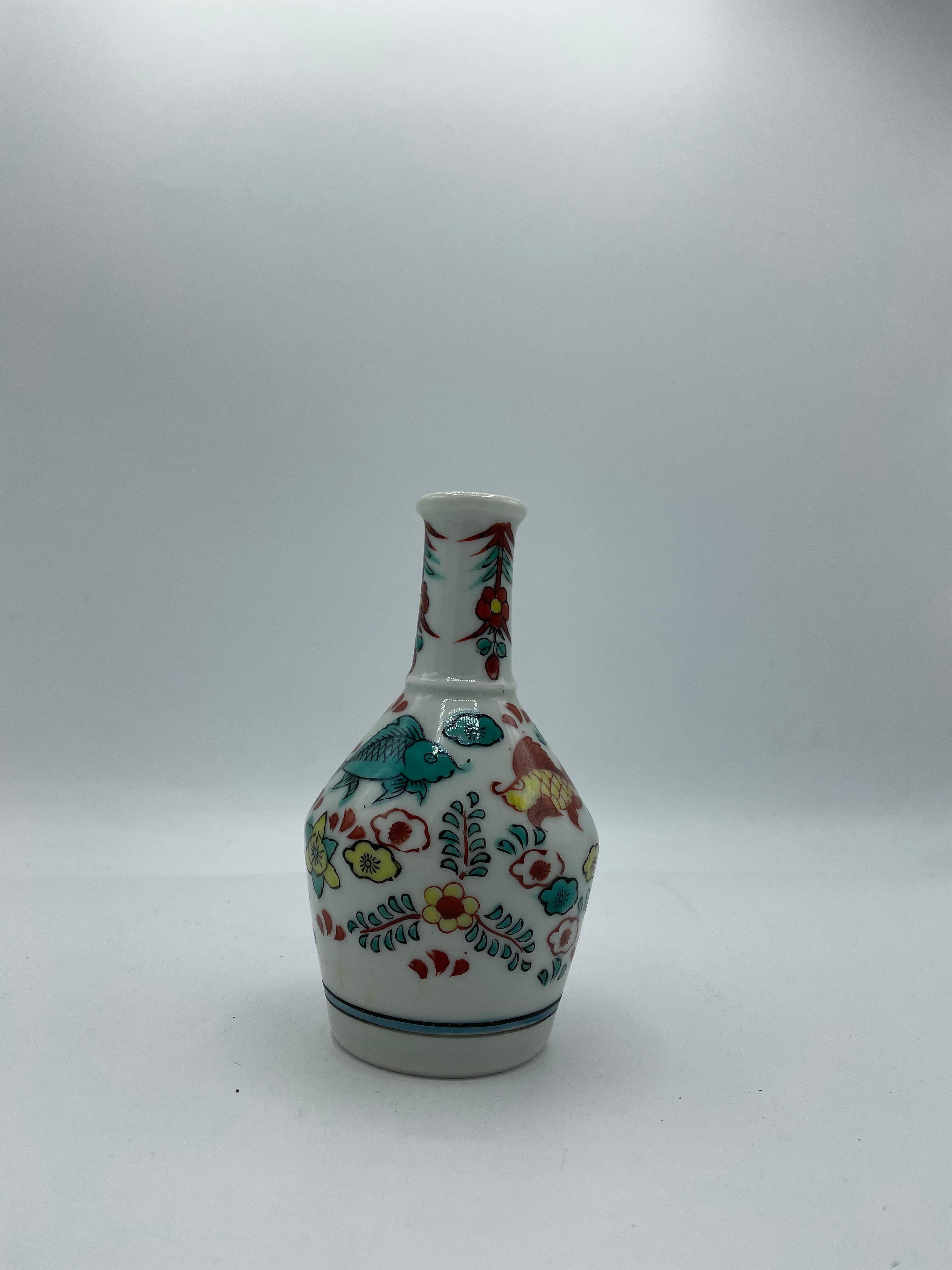 Japanese Serving Sake Bottle Tokkuri and Flower Vase 1990s In Good Condition For Sale In Paris, FR