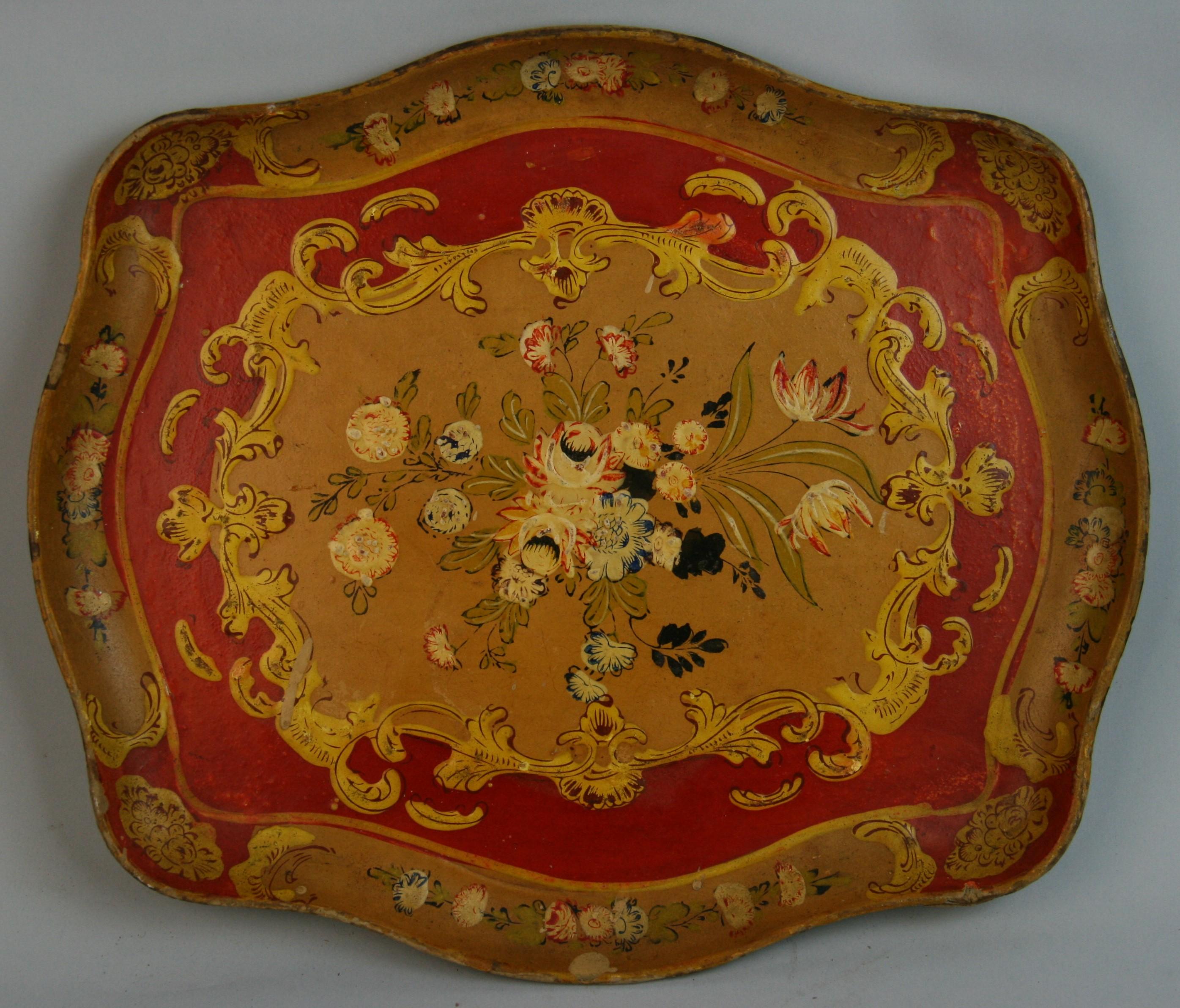 1339 Japanese hand painted serving tray.