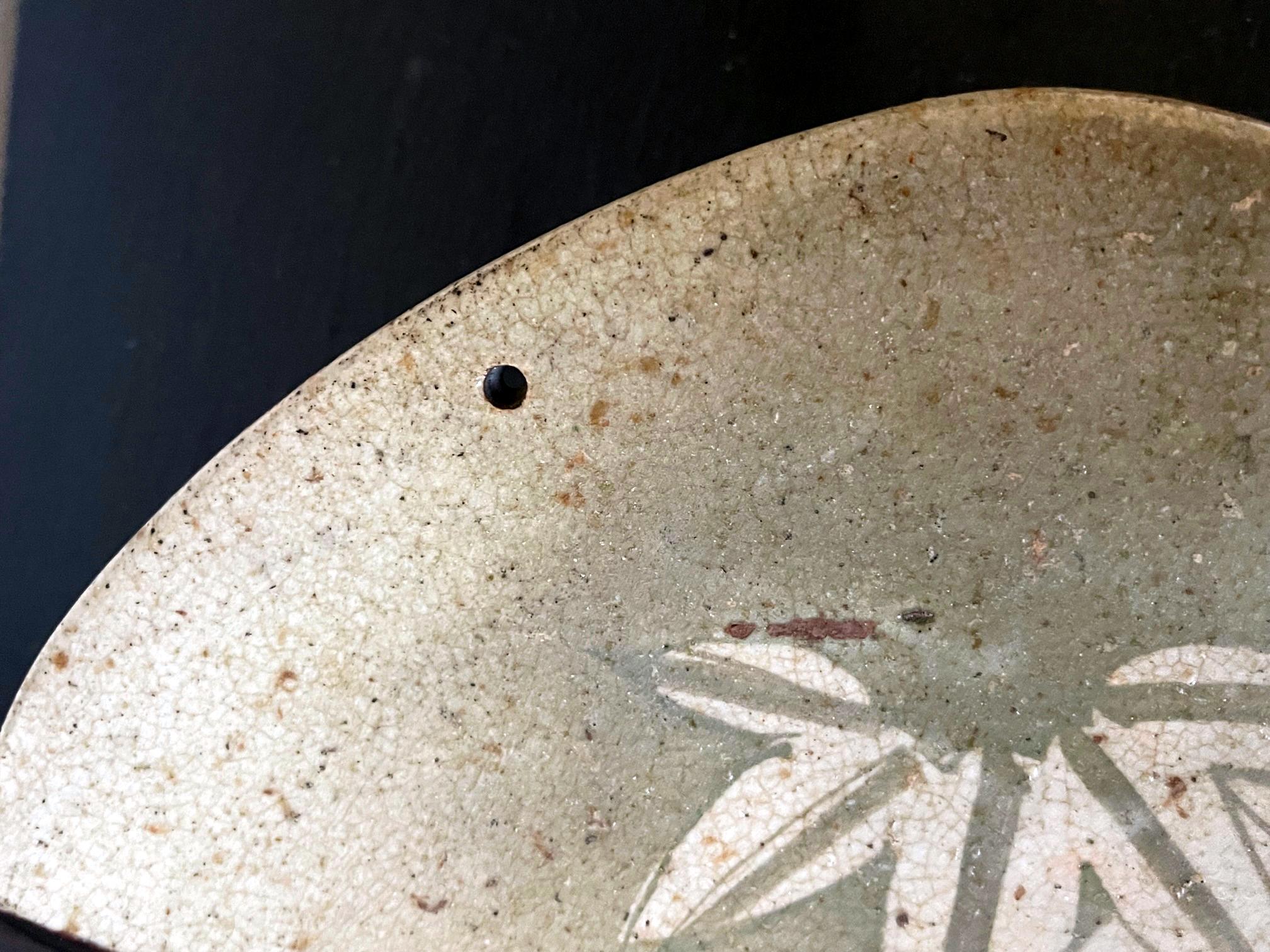 Japanese Seto Mingei Ceramic Plate Ishizara Edo Peorid For Sale 7