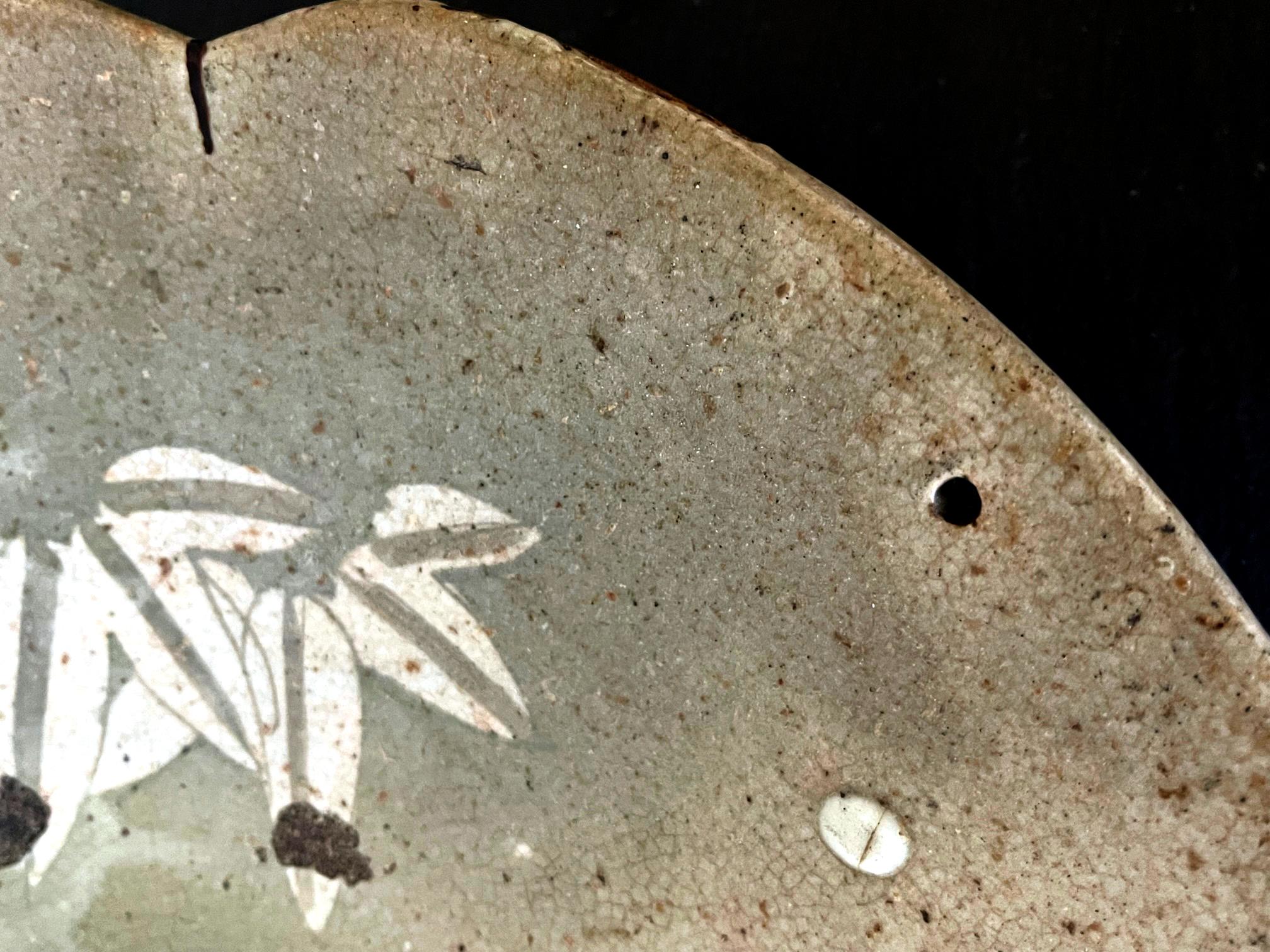 Japanese Seto Mingei Ceramic Plate Ishizara Edo Peorid For Sale 8