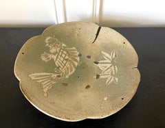 Japanese Seto Mingei Ceramic Plate Ishizara Edo Peorid
