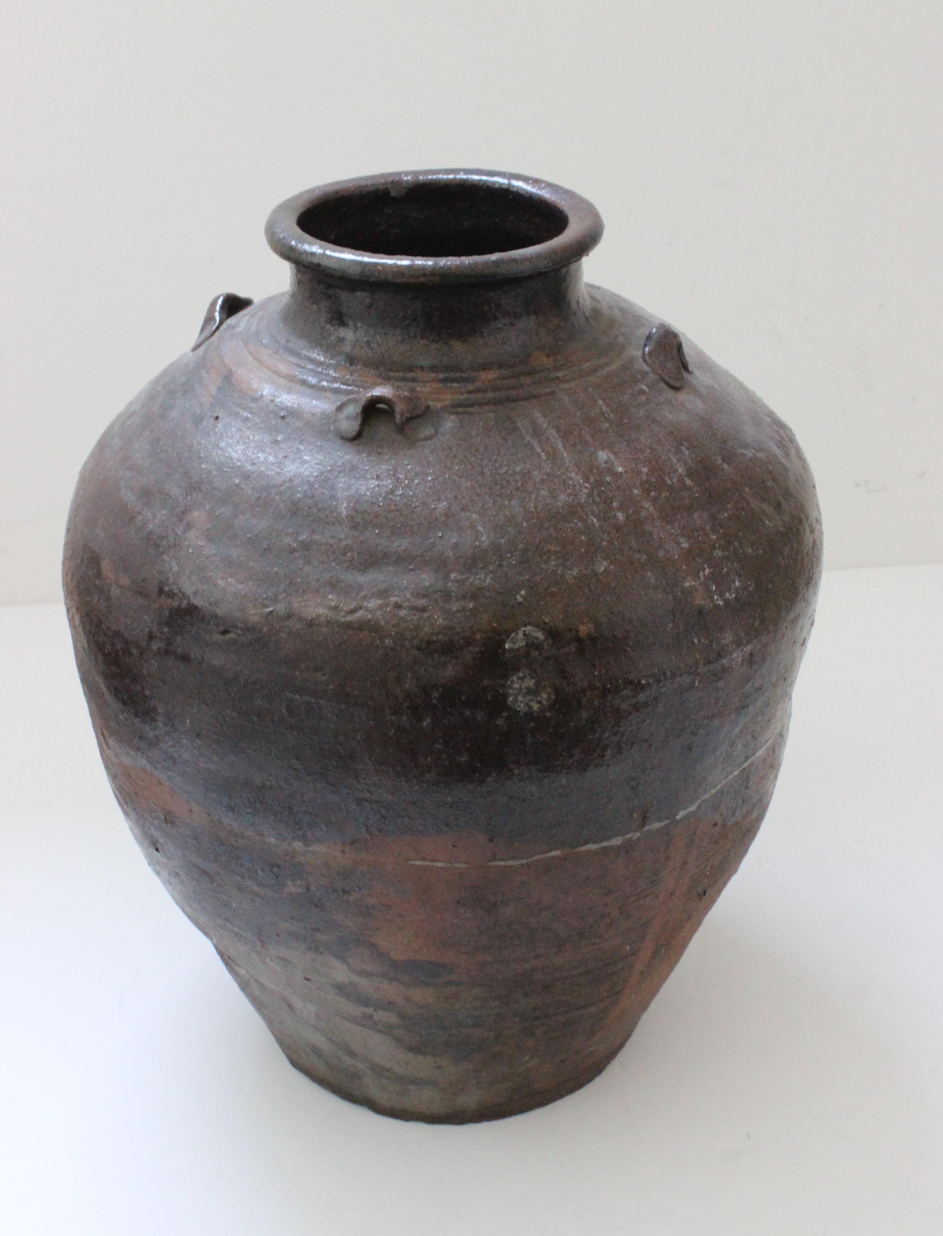 Stoneware Japanese Seto Ware Tea Jar