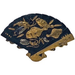 Japanese Shakudo Brooch, circa 1880
