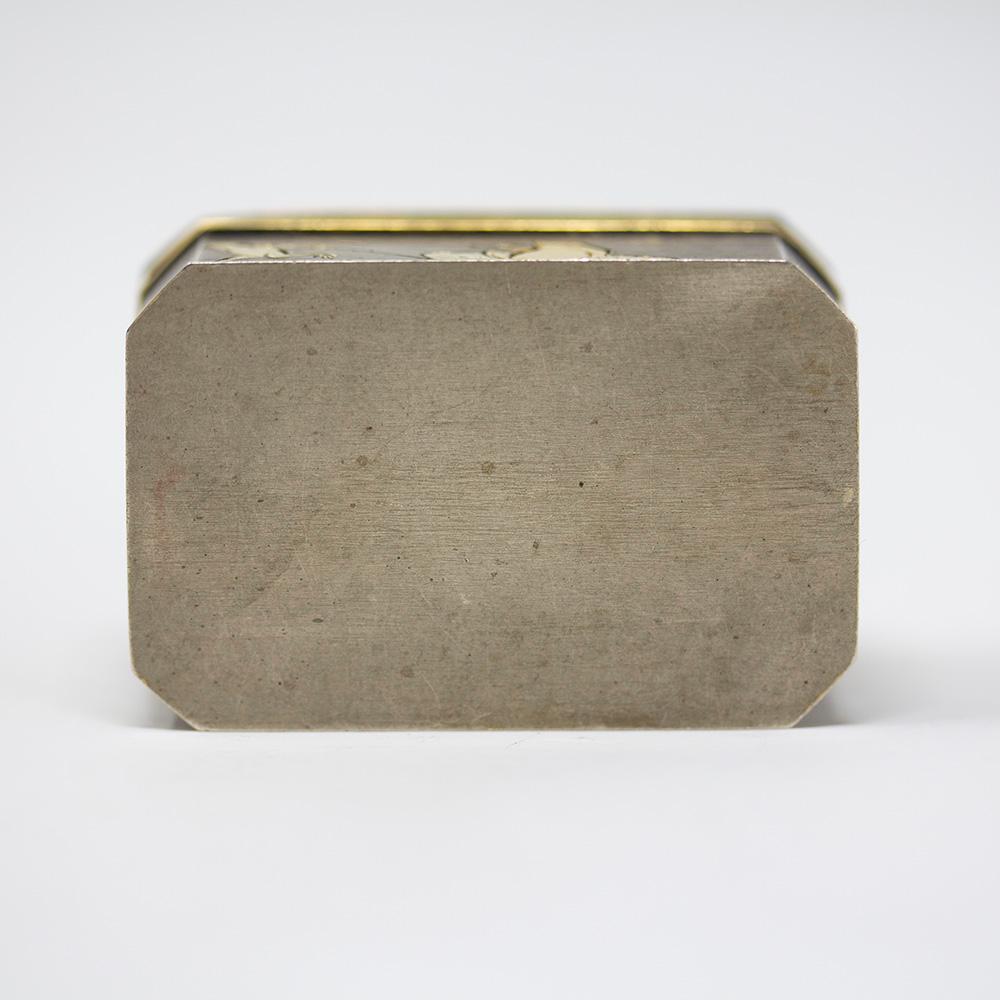 Early 20th Century Japanese Shakudo Pill Box Kozan