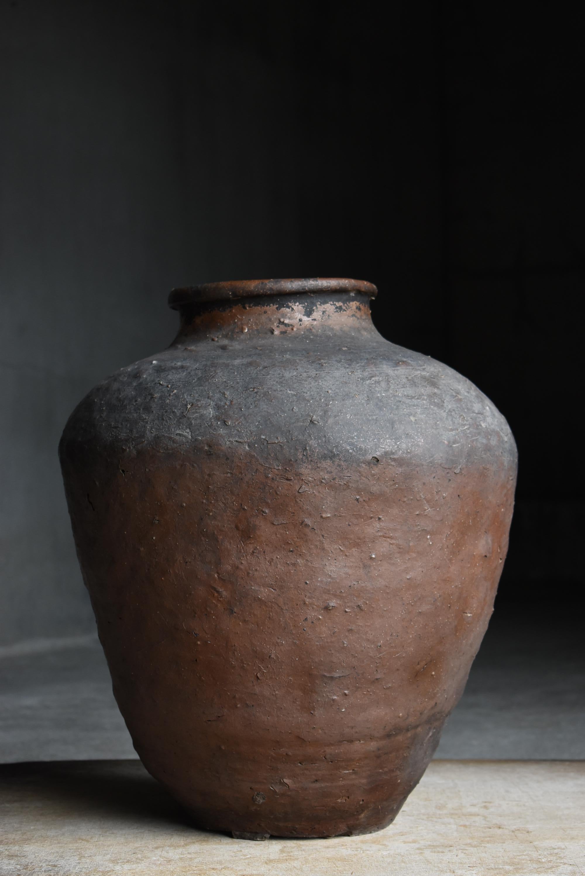 Japanese Antique Shigaraki Ware 17th Century / Pottery Vase Vessel Wabi Sabi For Sale 6