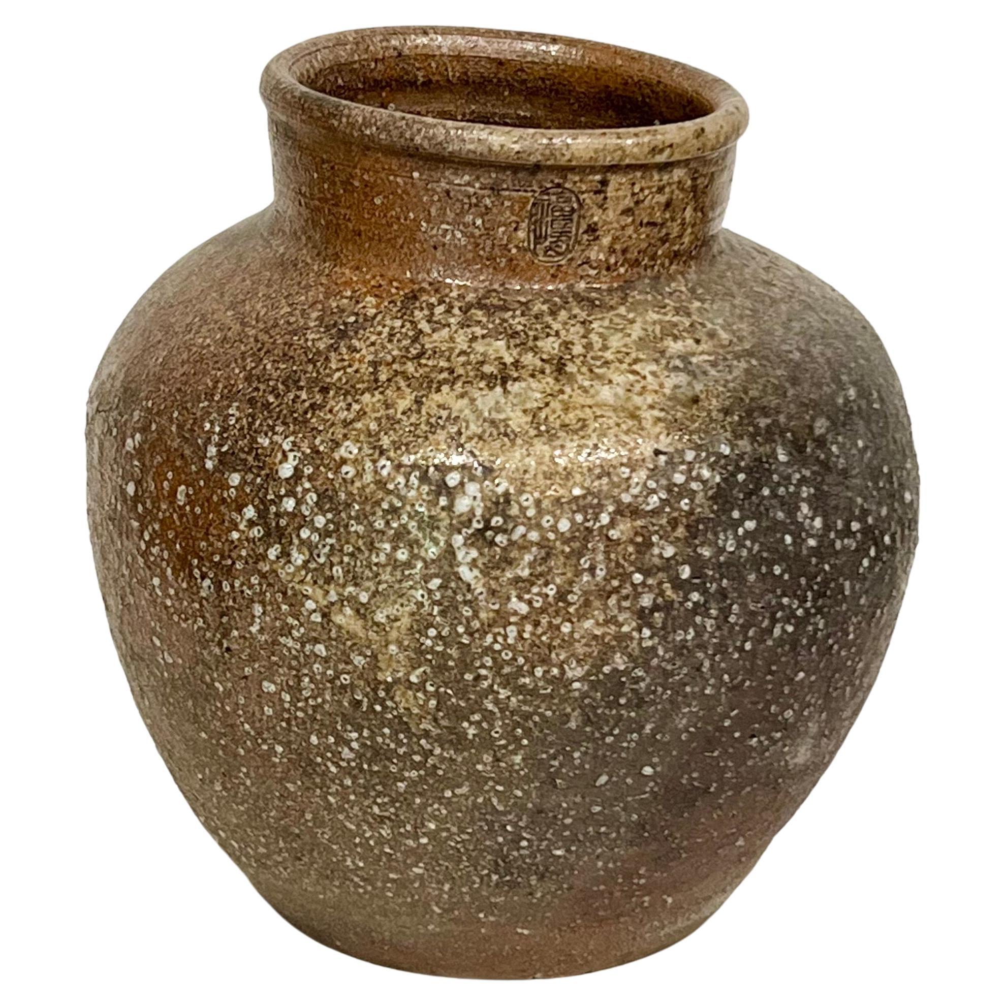 Japanische Shigaraki-Vase, frühes 19. Jahrhundert
