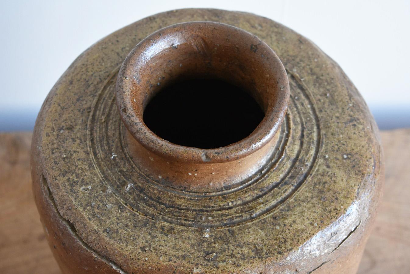 Japanese Shigaraki Ware Antique Jar/Early Edo Period/1600s/ Pottery Vase 6