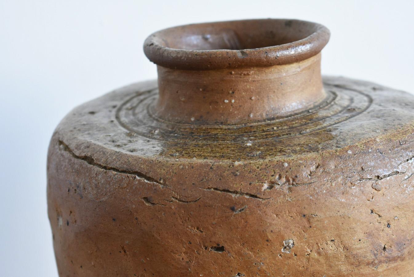 Japanese Shigaraki Ware Antique Jar/Early Edo Period/1600s/ Pottery Vase 7