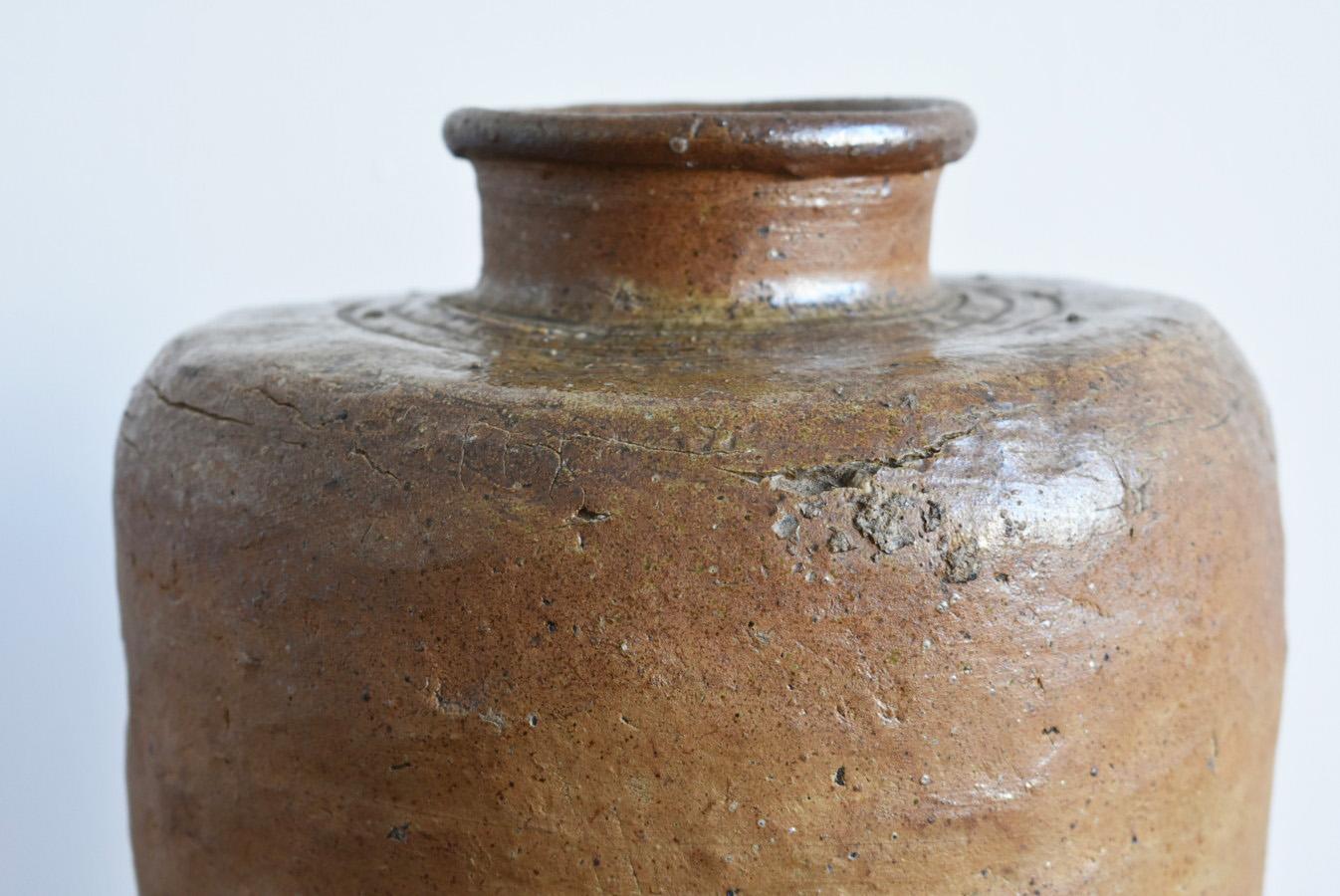 Japanese Shigaraki Ware Antique Jar/Early Edo Period/1600s/ Pottery Vase 8