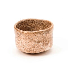 Japanese Shino Pottery Tea Bowl for Tea Ceremony, Meiji Period, 19th Century