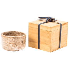 Japanese Shino Pottery Tea Bowl for Tea Ceremony, Meiji Period, 19th Century