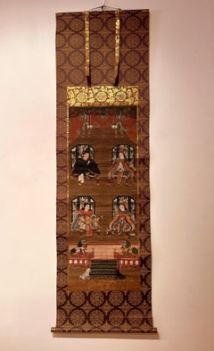 Japanese Shinto Religion of Four Deities, Scroll Painting