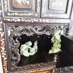 Japanese Shodan in Wood with Mother-of-Pearl Inlays — Meiji Period