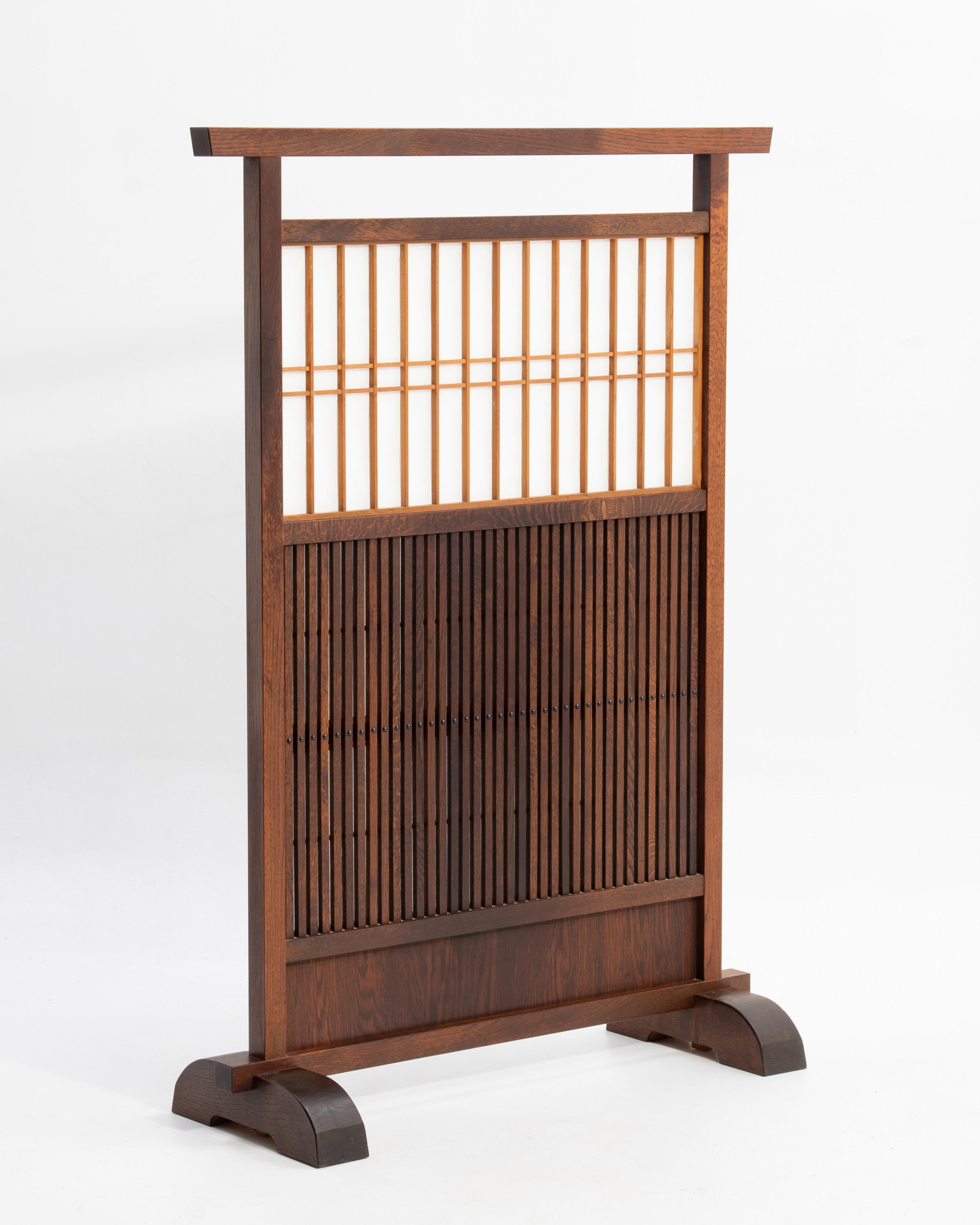 Meiji Brise-vue japonais Shoji Zelkova Kumiko Washi Milieu du siècle