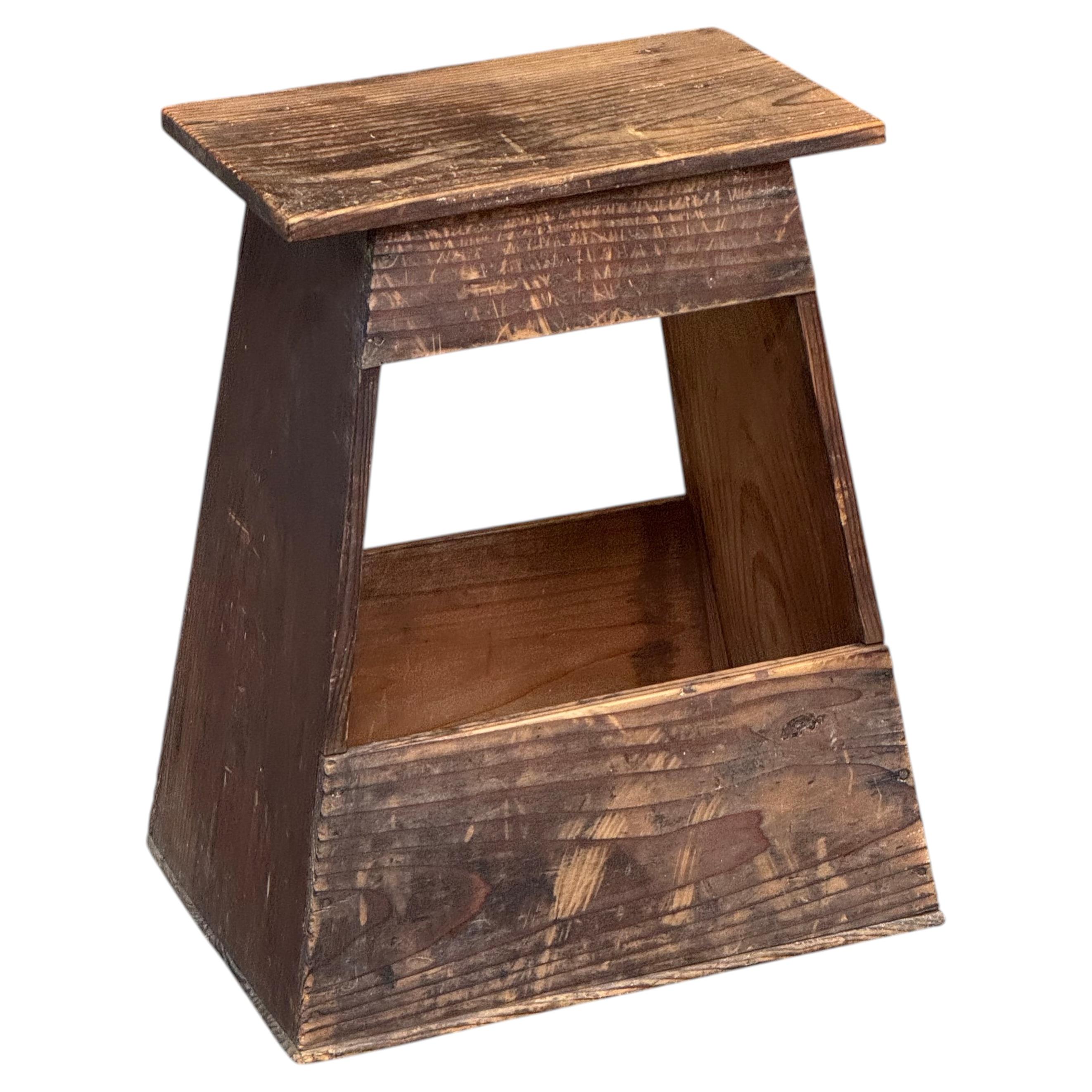 Japanese Shop Keepers Stool Late 19th Century Wabi - Sabi For Sale
