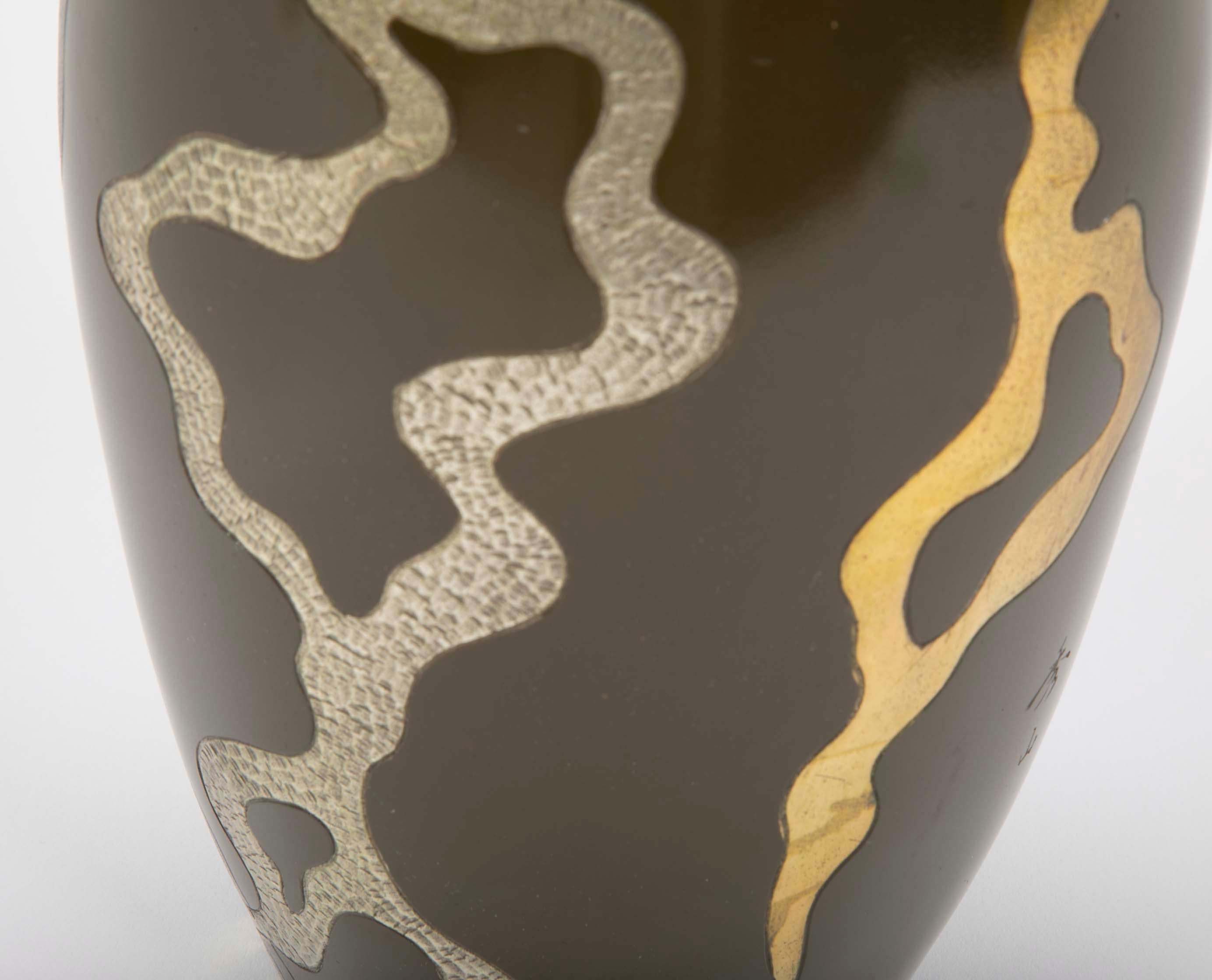 japanese mixed metal vase