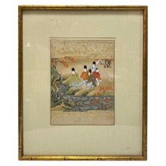 Japanese Showa Edo Tale of the Genji Landscape Painting