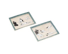 Japanese Showa Era Porcelain Erotica Serving Plates
