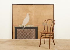 Japanese Showa Two Panel Screen Samurai Falcon