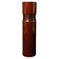 Japanese Signed Bronze Cylindrical Vase, Showa Period, 20th Century