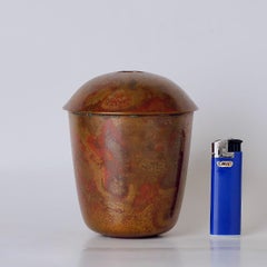 Japanese Signed Bronze Vase by Hasegawa Yoshihisa, Nitten Artist, 20th Century