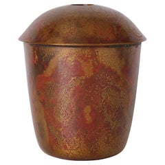 Japanese Signed Bronze Vase by Hasegawa Yoshihisa, Nitten Artist, 20th Century