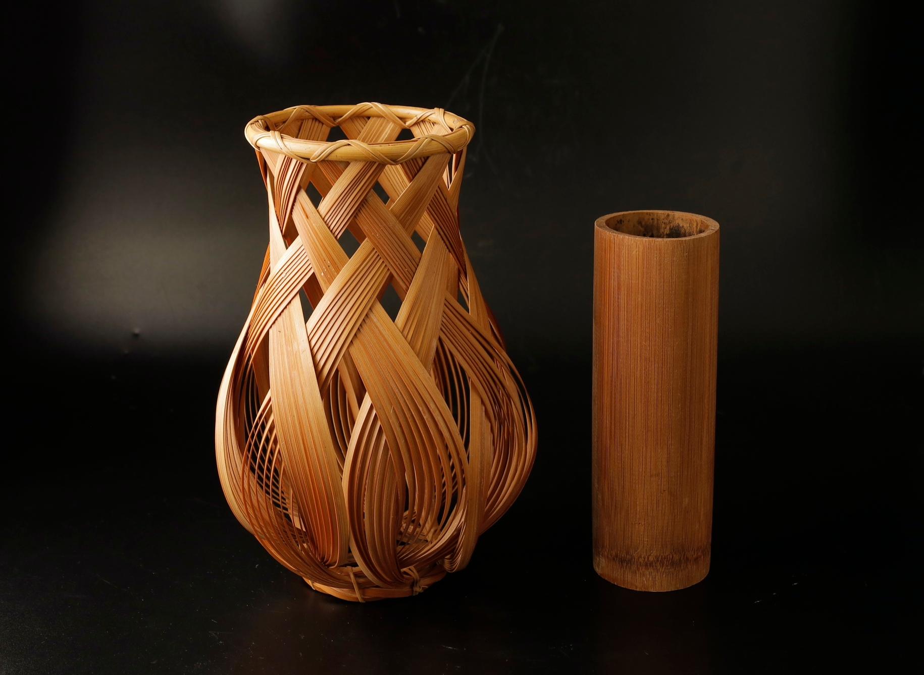 Japanese Signed Ikebana Bamboo Basket 3