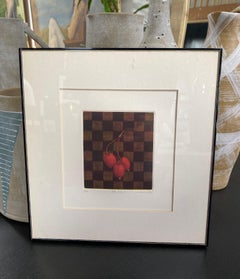 Japanese Signed Limited Edition Mezzotint Fruit Crab Apple Still Life Print